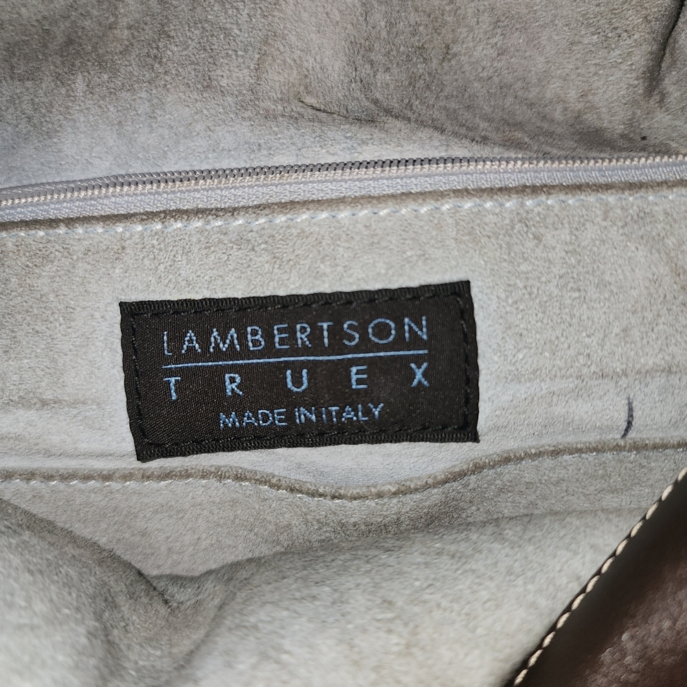 Lambertson Truex Classic Leather Hobo Bag in Dark Brown - Picture 11 of 12